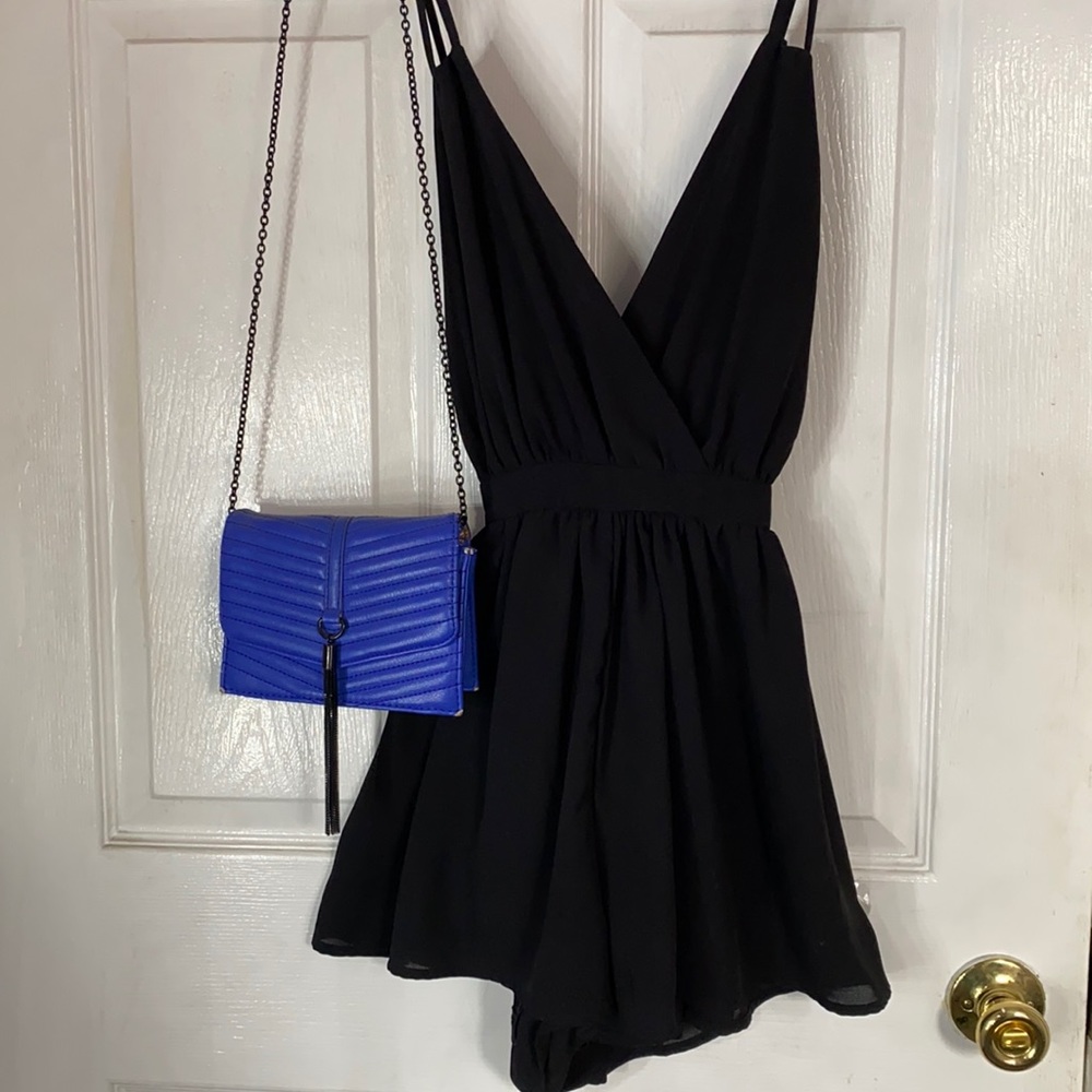 Criss cross back mini romper